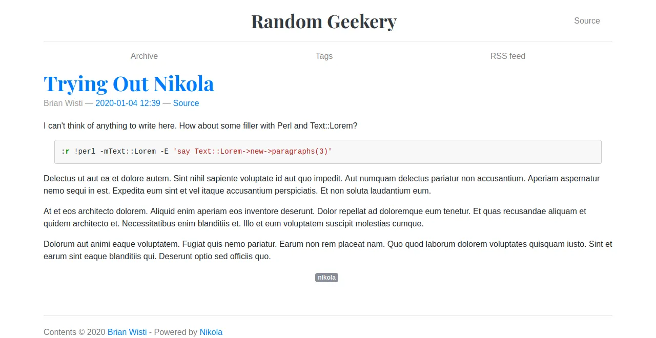 The post itself screenshot with post content with metadata