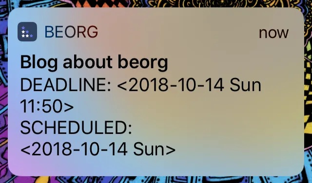 Task notification