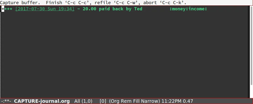 Finalize capture buffer